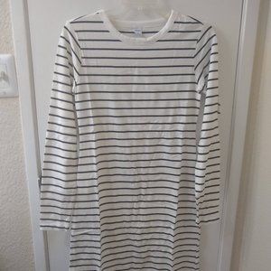 Old Navy White/Black Stripe Dress NWT